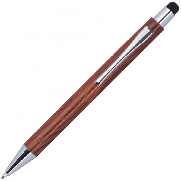 Logo trade promotional merchandise image of: Wooden ballpen BILZEN